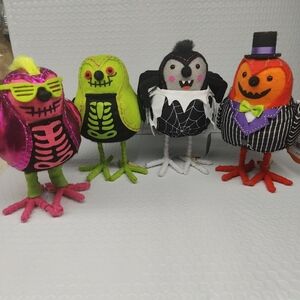 Target Hyde & Eek Featherly Friends Halloween Birds Lot Of 4
